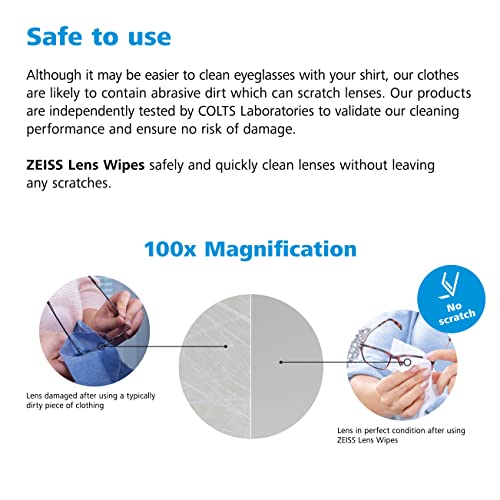 ZEISS Pre-Moistened Lens Cleaning Wipes, 200 Count