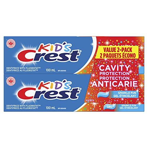 Crest Kid's Toothpaste Cavity Protection Sparkle Fun Gel, 100 mL (Pack of 2)