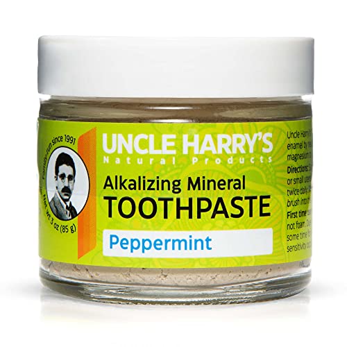 Uncle Harry's Natural Toothpaste - Peppermint (3 Oz Glass Jar)