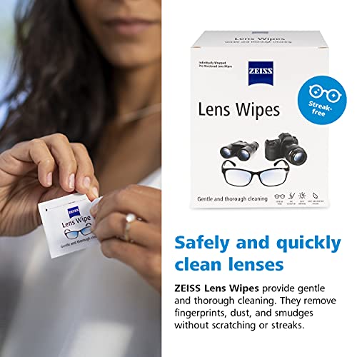 ZEISS Pre-Moistened Lens Cleaning Wipes, 200 Count