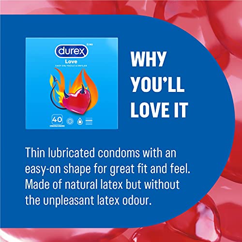 Durex Love Condoms, 40 Count