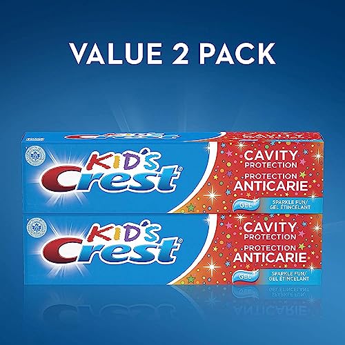 Crest Kid's Toothpaste Cavity Protection Sparkle Fun Gel, 100 mL (Pack of 2)