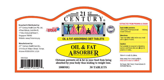 21ST CENTURY OIL & FAT ABSORBER TABLETS