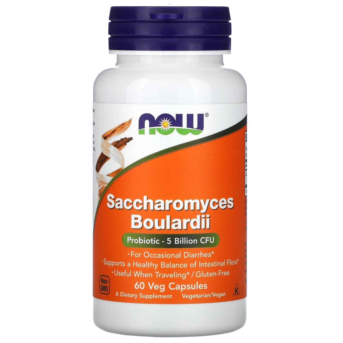 NOW SACCHAROMYCES BOULARDII, 60 VEG. CAPSULES