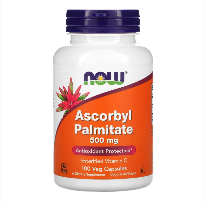 NOW ASCORBYL PALMITATE 500MG, 100 VEG CAPSULES