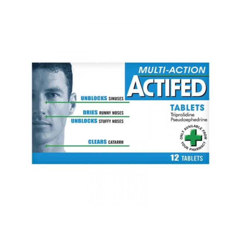 ACTIFED MULTI-ACTION (12 TABLETS) - E-Pharmacy Ghana