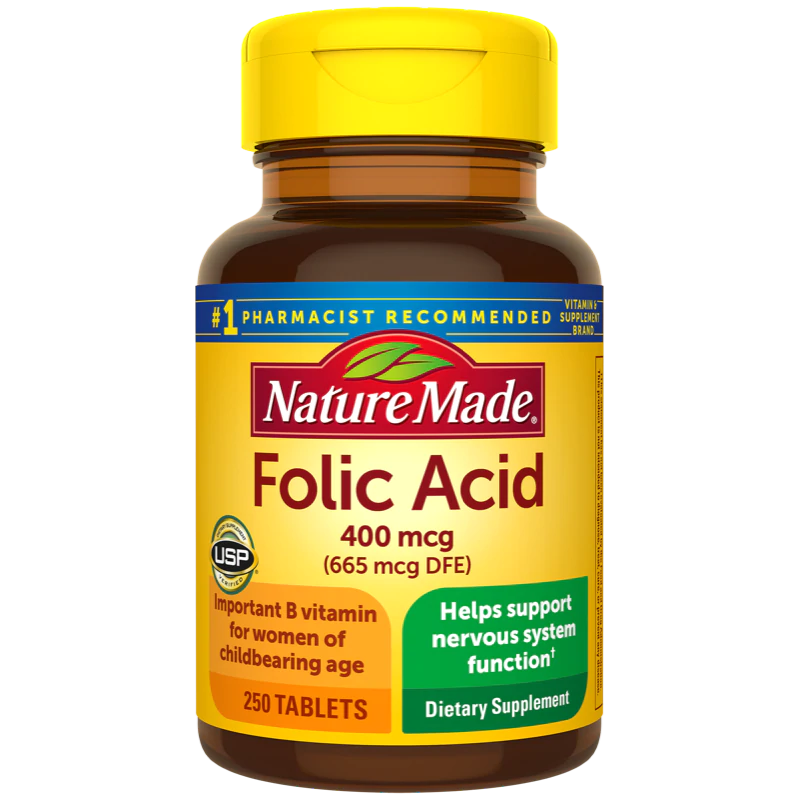 NATURE MADE FOLIC ACID 400 MCG, 250 TABLETS