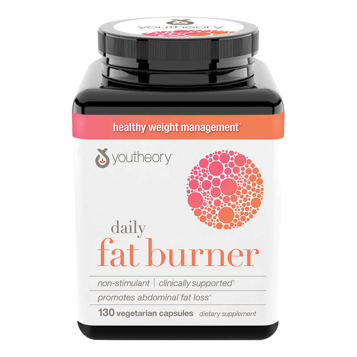 YOUTHEORY DAILY FAT BURNER, 130 VEG CAPSULES