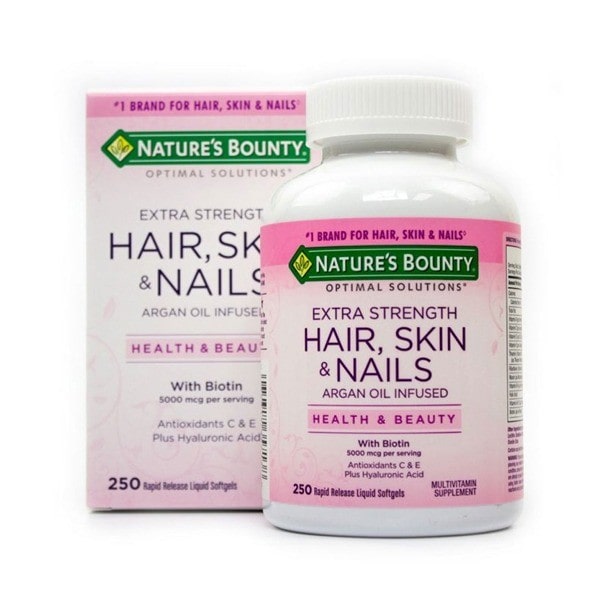 NATURE’S BOUNTY EXTRA STRENGTH HAIR, SKIN & NAILS ARGAN OIL INFUSED SOFTGELS