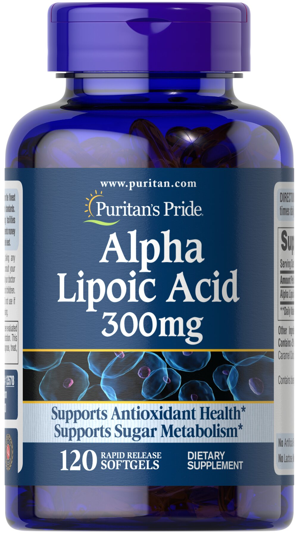 PURITAN’S PRIDE ALPHA LIPOIC ACID 300MG, 120 SOFTGELS