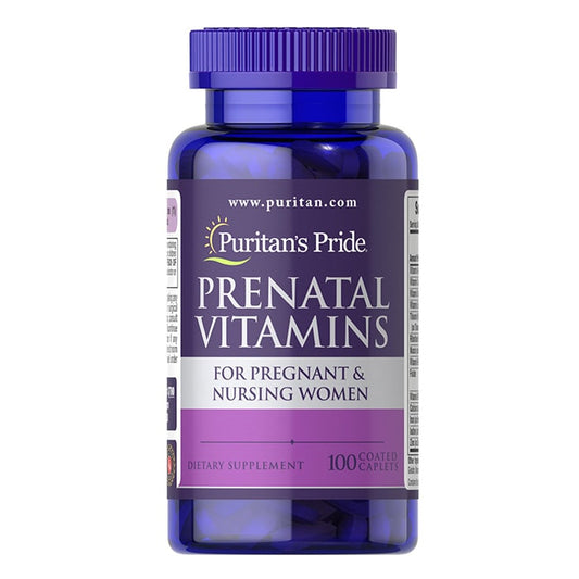 PURITAN’S PRIDE PRENATAL VITAMINS, 100 CAPLETS