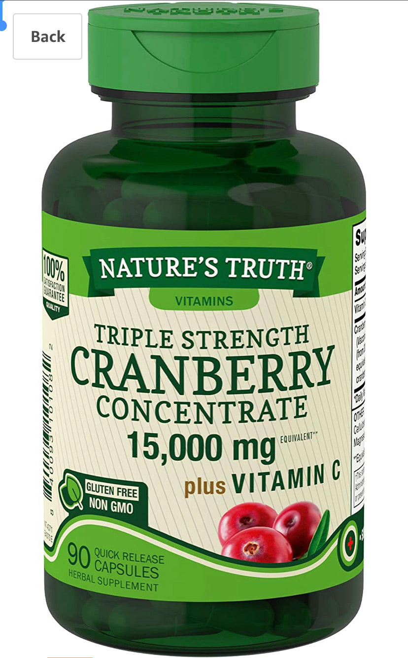 NATURE’S TRUTH CRANBERRY CONCENTRATE 15000MG PLUS 90 COUNT - E-Pharmacy Ghana