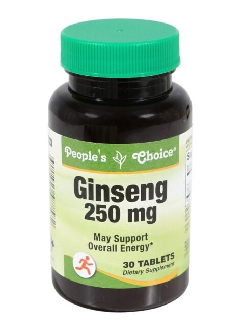 PEOPLE’S CHOICE GINSENG 250MG, 30 TABLETS