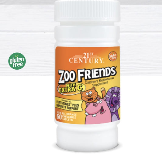 21ST CENTURY ZOO FRIENDS WITH EXTRA C, 60 TABLETS