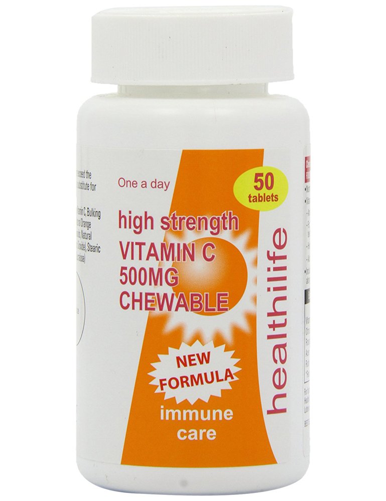 HEALTHILIFE VITAMIN C 500MG, 50 TABLETS