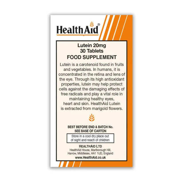 HEALTHAID LUTEIN 20MG