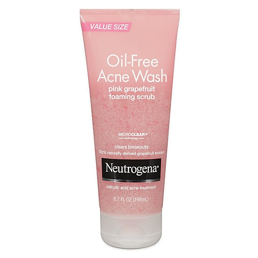 NEUTROGENA OIL-FREE ACNE WASH PINK GRAPEFRUIT FOAMING SCRUB