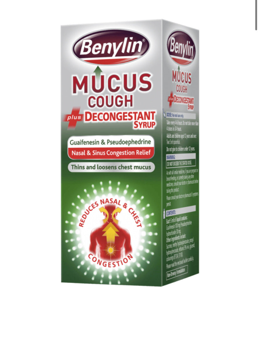 BENYLIN MUCUS COUGH DECONGESTANT SYRUP - E-Pharmacy Ghana