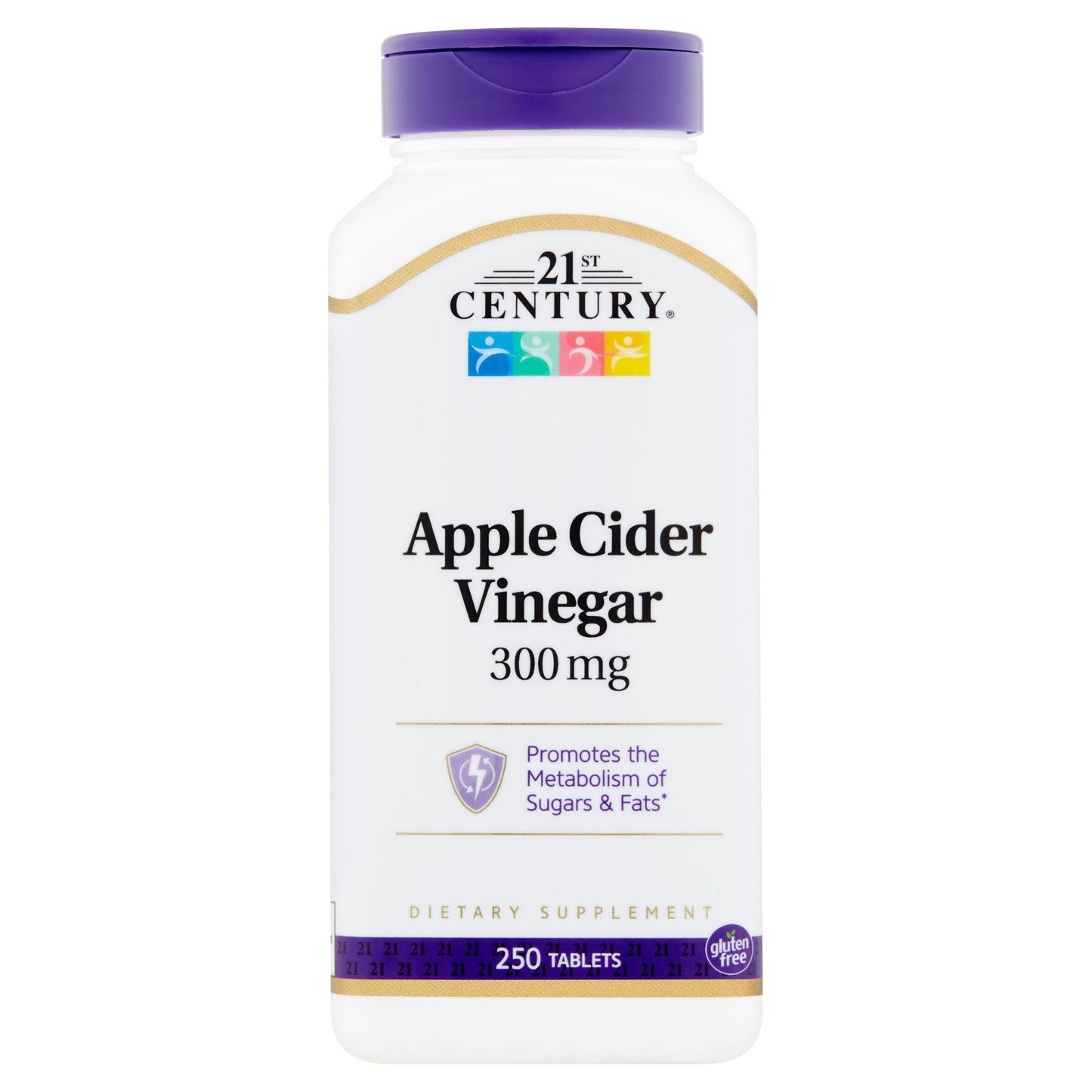 21ST CENTURY APPLE CIDER VINEGAR, 300MG 250 TABLETS