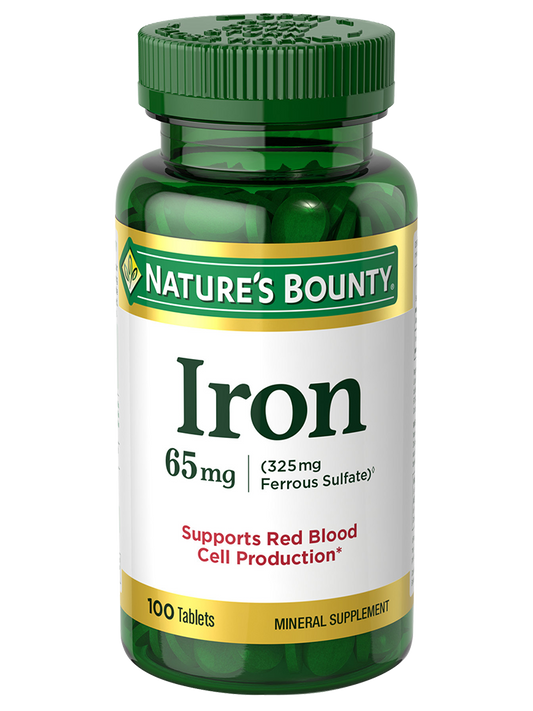 NATURE’S BOUNTY IRON 65MG, 100 TABLETS