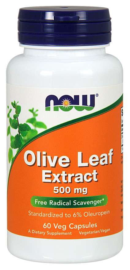 NOW OLIVE LEAF EXTRACT 500MG, 60 VEG. CAPSULES