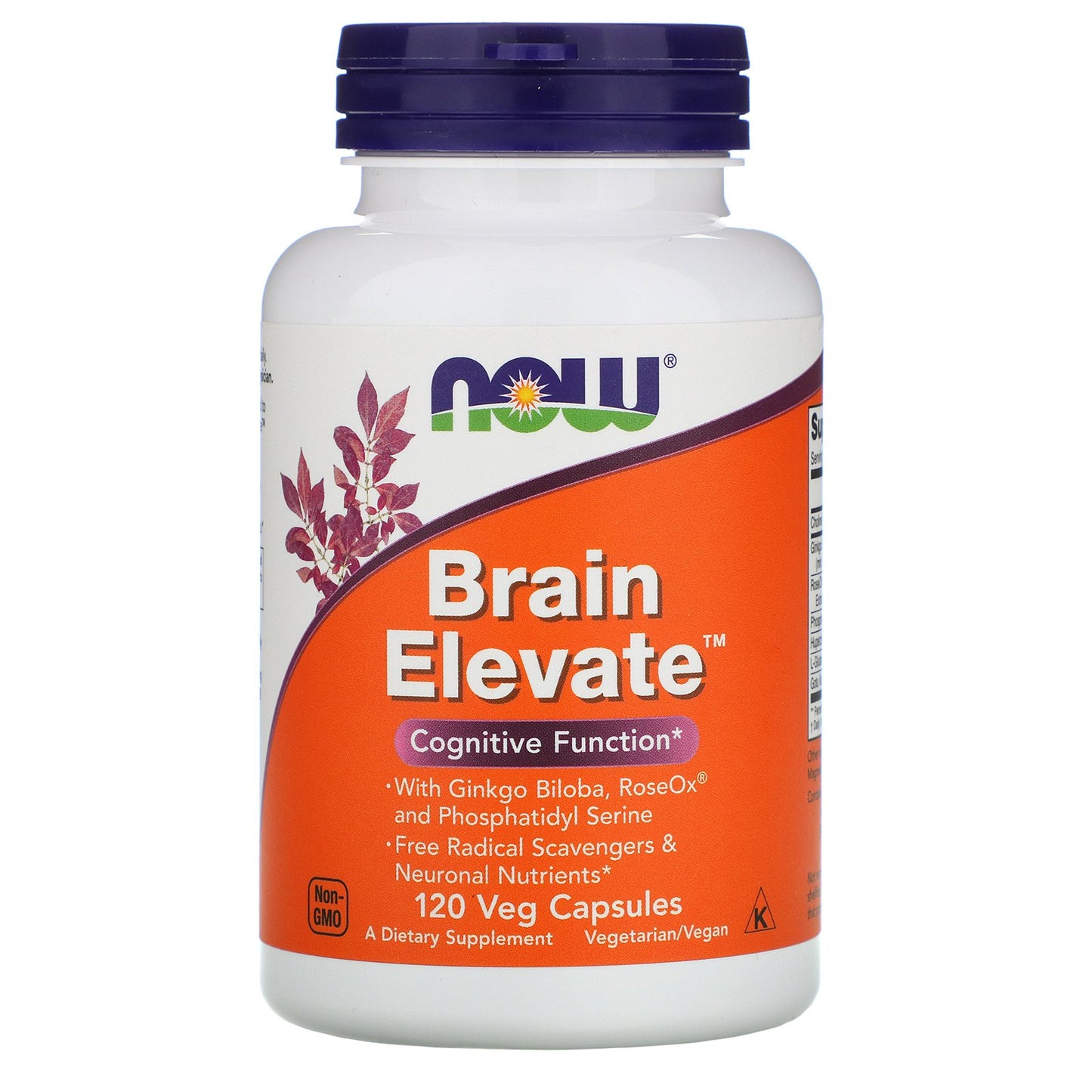 NOW BRAIN ELEVATE, 120 VEG CAPSULES