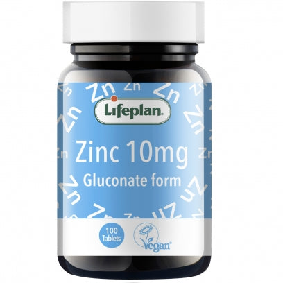 LIFEPLAN ZINC GLUCONATE 10MG, 100 TABLETS