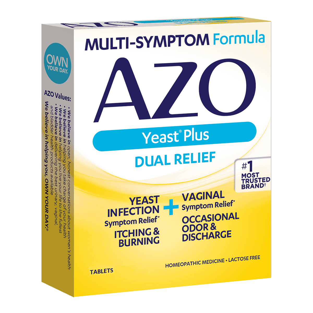 AZO YEAST PLUS DUAL RELIEF, 60 TABLETS