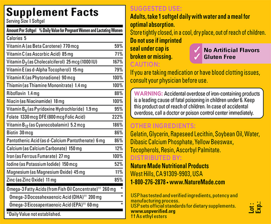 NATURE MADE PRENATAL MULTI + DHA (200MG)