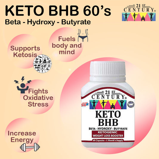 21ST CENTURY KETO BHB - 60 CAPSULES - E-Pharmacy Ghana