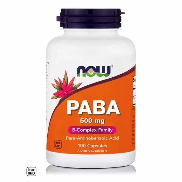 NOW PABA 500MG, 100 CAPSULES