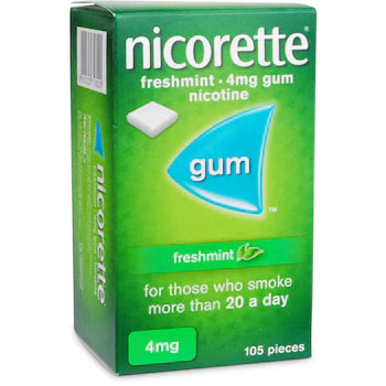 NICORETTE 4MG GUM NICOTINE, 105 PCS