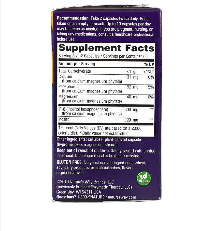 NATURE’S WAY IP~6 & INOSITOL, 120 VEGAN CAPSULES