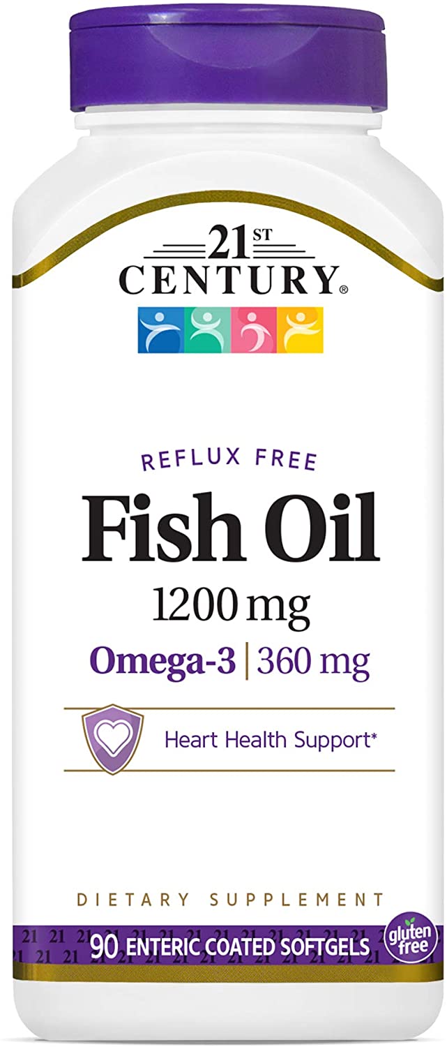 21ST CENTURY FISH OIL 1200MG, 90 SOFTGELS