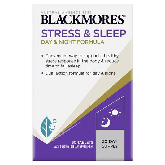 BLACKMORES STRESS & SLEEP DAY & NIGHT FORMULA, 60 TABLETS