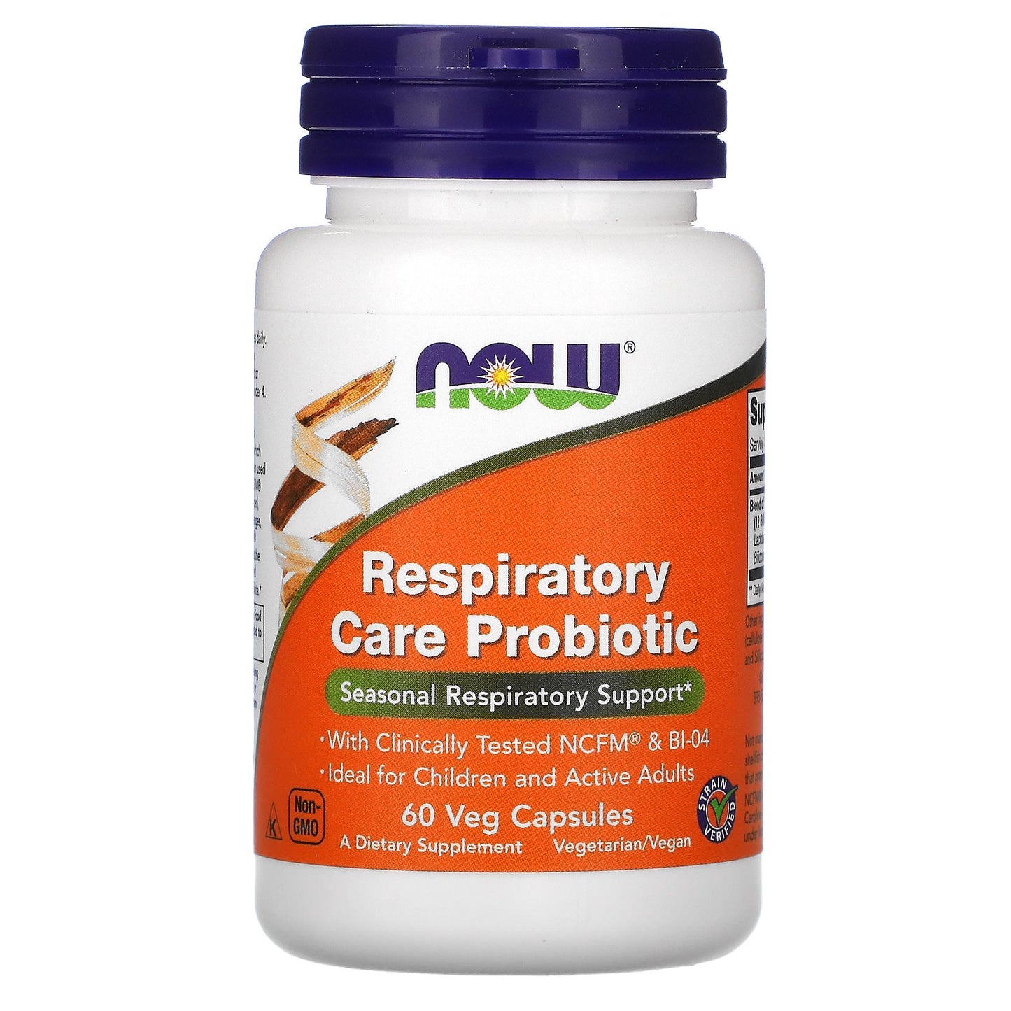 NOW RESPIRATORY CARE PROBIOTIC, 60 VEG CAPSULES