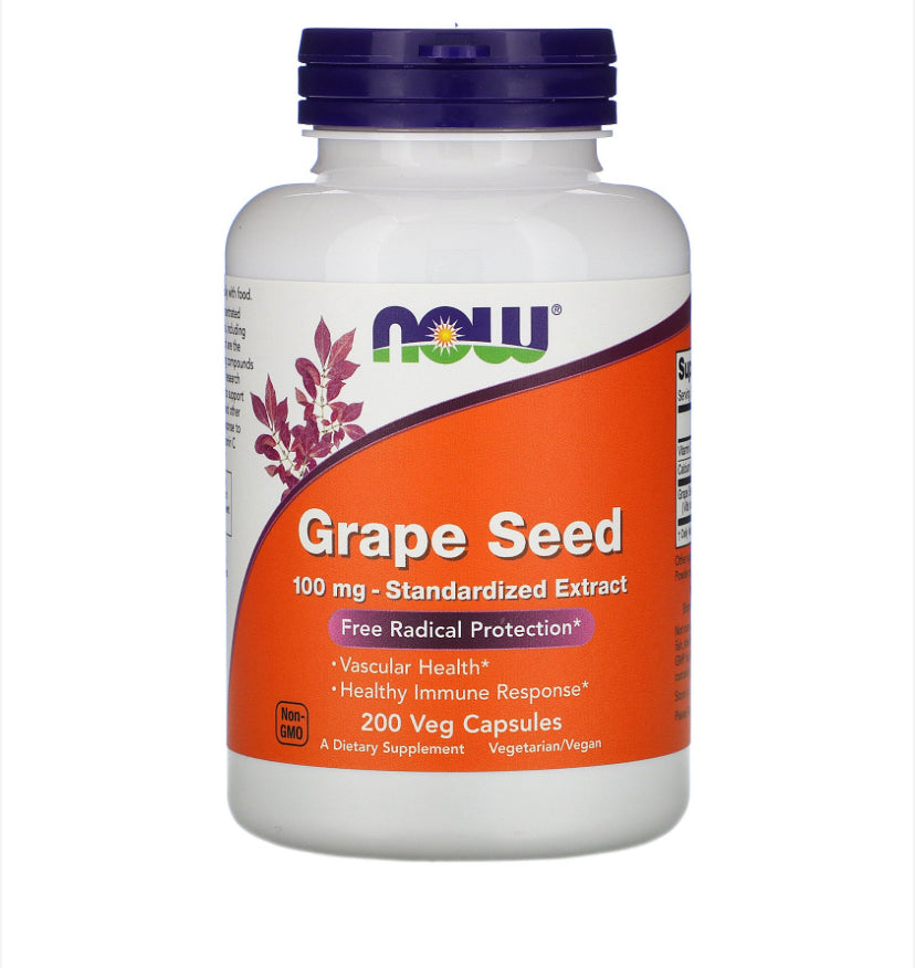 NOW GRAPE SEED 100MG STANDARDIZED EXTRACT