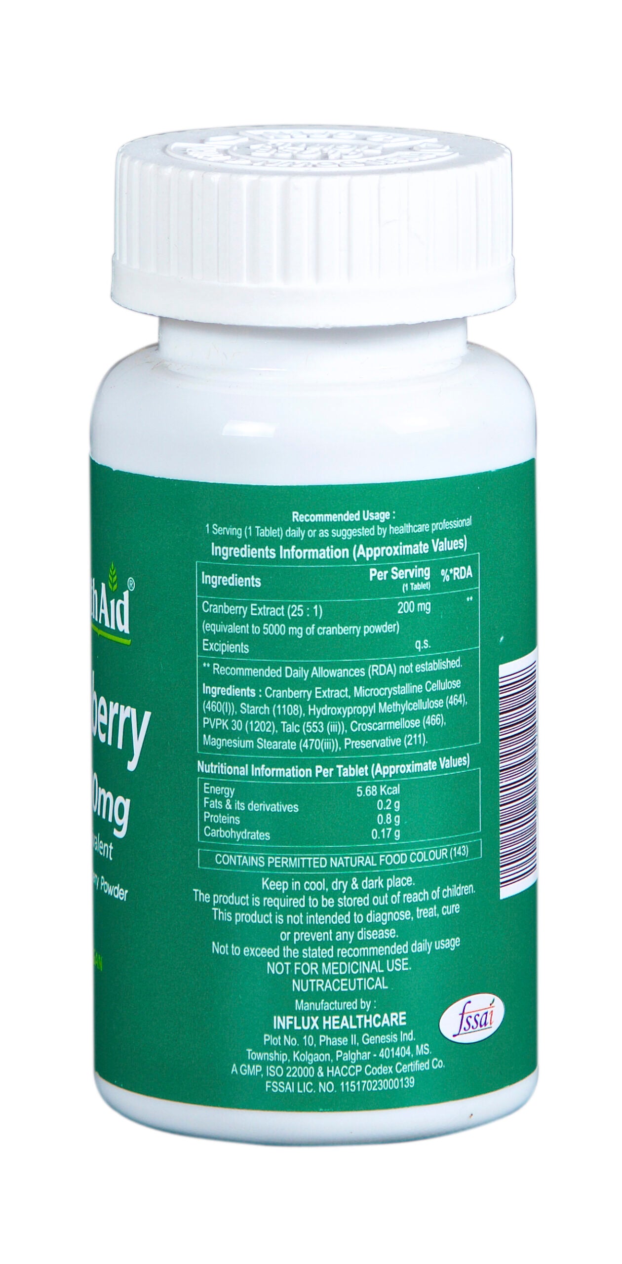 HEALTHAID CRANBERRY 5000MG, 60 TABLETS