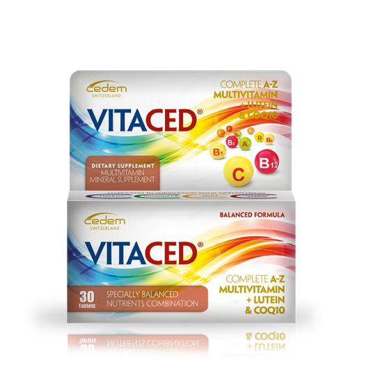 VITACED MULTIVITAMIN + LUTEIN & COQ10, 30 TABLETS