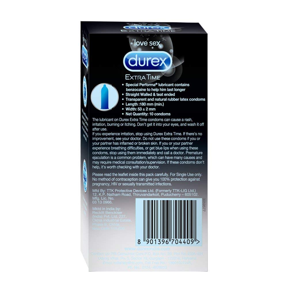 DUREX EXTRA TIME 10 CONDOMS