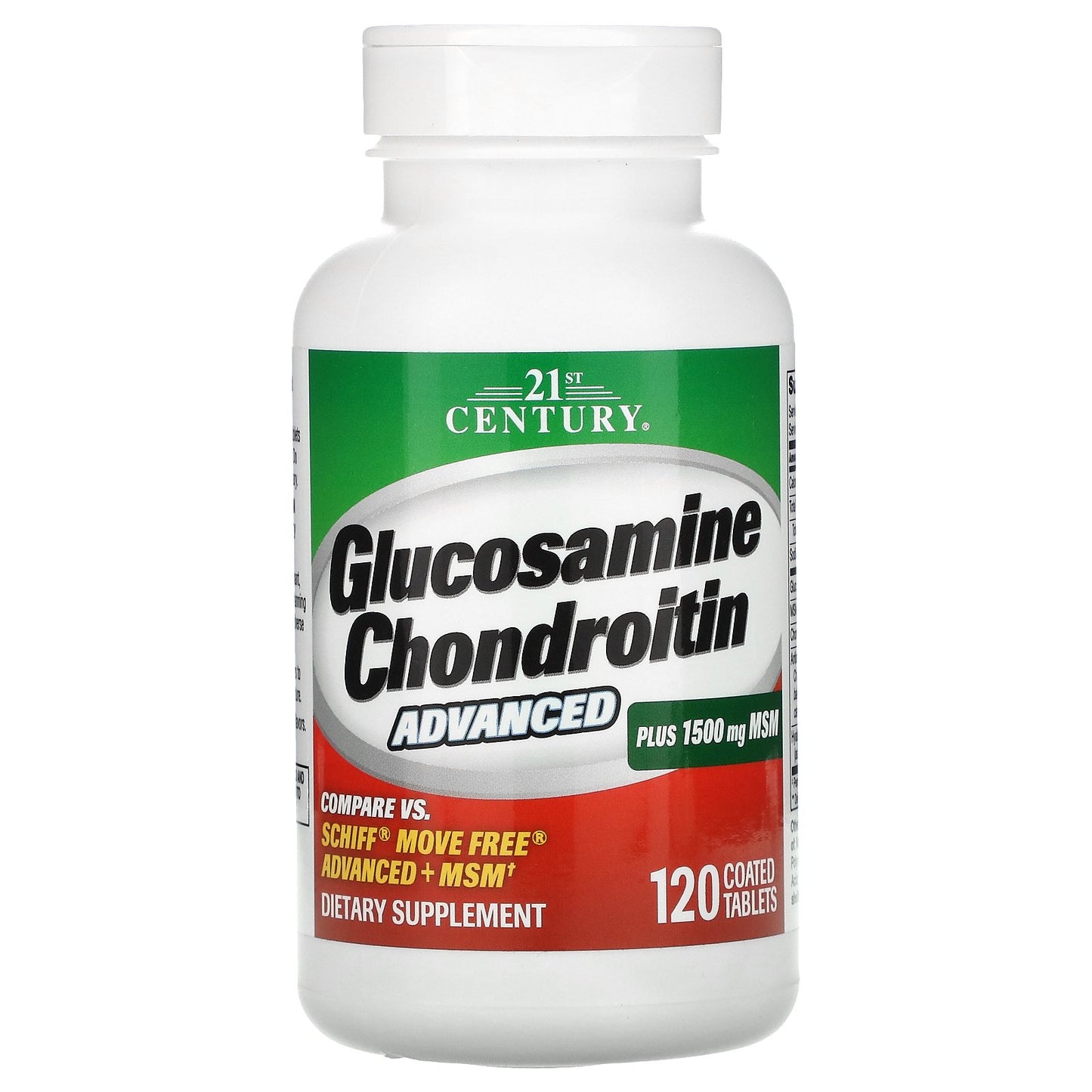 21ST CENTURY GLUCOSAMINE CHONDROITIN ADVANCED, 120 COATED TABLETS