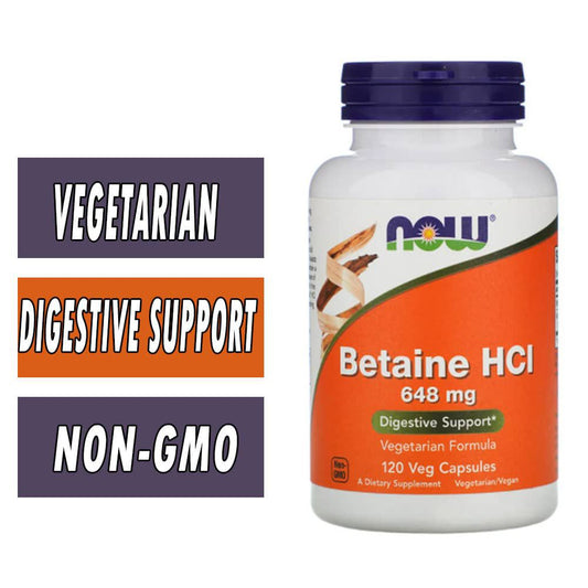 NOW BETAINE HCl 648MG