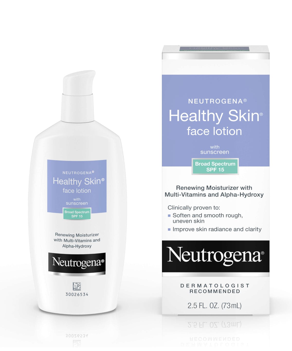 NEUTROGENA HEALTHY SKIN FACE LOTION WITH SUNSCREEN SPF 15