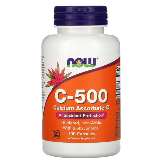 NOW C-500 CALCIUM ASCORBATE-C, 100 TABLETS