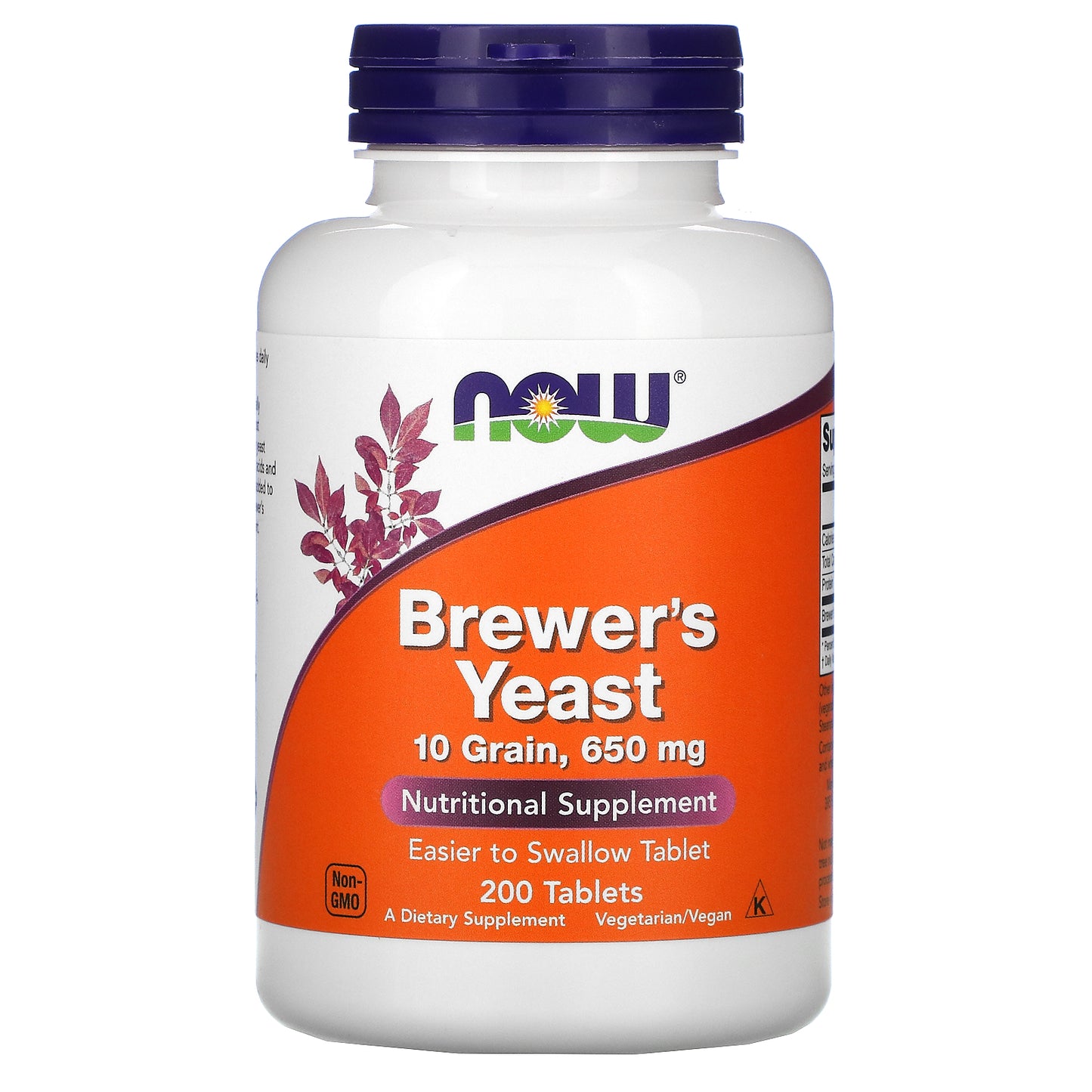 NOW BREWER’S YEAST, 200 TABLETS
