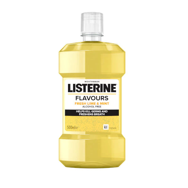 LISTERINE FLAVOURS FRESH LIME & MINT MOUTHWASH 500ML