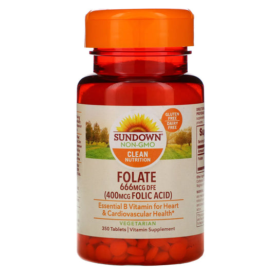 SUNDOWN FOLATE 666MCG (400MCG FOLIC ACID), 350 TABLETS