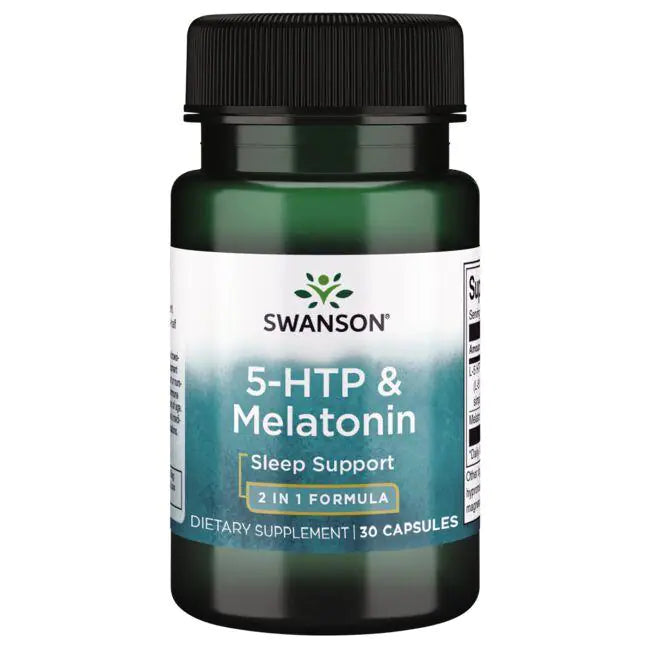 SWANSON 5-HTP & MELATONIN, 30 VEGGIE CAPS